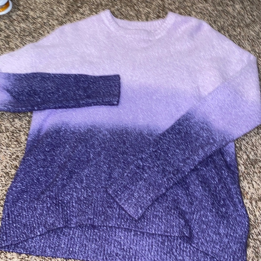comfy purple ombré sweater